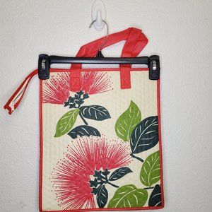 Hawaiian Tropical Flower Reusable Insulated To-Go Shopping Tote